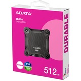 ADATA SD620 512 GB Micro-USB B 3.2 Gen 2 (3.1 Gen 2) Nero, Disco a stato solido Nero, 512 GB, Micro-USB B, 3.2 Gen 2 (3.1 Gen 2), 520 MB/s, 10 Gbit/s, Nero