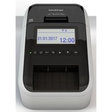 Brother QL-820NWBC stampante per etichette (CD) Termica diretta A colori 300 x 300 DPI 176 mm/s Con cavo e senza cavo Collegamento ethernet LAN DK Wi-Fi Bluetooth Nero/Bianco, DK, Termica diretta, 300 x 300 DPI, 176 mm/s, A colori, Con cavo e senza cavo
