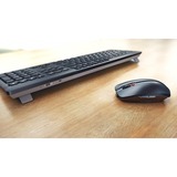 CHERRY Stream Desktop Recharge tastiera Mouse incluso Universale RF Wireless QWERTY Inglese Nero, Set desktop Nero, Full-size (100%), Wireless, RF Wireless, QWERTY, Nero, Mouse incluso