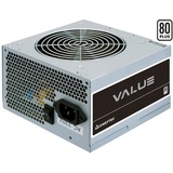 Chieftec Value APB-500B8 alimentatore per computer 500 W 20+4 pin ATX ATX Argento, Alimentatore PC grigio, 500 W, 230 V, 50 Hz, 4 A, Attivo, 130 W, Bulk