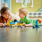 LEGO DUPLO Town Veicoli da costruzione - Set 3 in 1, Giochi di costruzione Gioco Didattico Montessori 2+, Camion, Escavatore e Gru Giocattolo, Idea Regalo, Set da costruzione, 2 anno/i, Plastica, 22 pz, 680 g