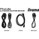 iiyama LH5064UHS-B1AG visualizzatore di messaggi Pannello piatto per segnaletica digitale 127 cm (50") Wi-Fi 500 cd/m² 4K Ultra HD Nero Processore integrato Android 24/7, Public Display Nero (opaco), Pannello piatto per segnaletica digitale, 127 cm (50"), 3840 x 2160 Pixel, Wi-Fi, 24/7