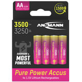 Ansmann Batteria Pure Power Li-Ion Micro AA rosa/Giallo