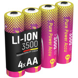 Ansmann Batteria Pure Power Li-Ion Micro AA rosa/Giallo
