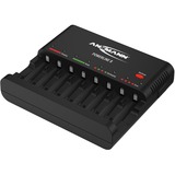Ansmann Powerline 8, Caricabatterie Nero, Nichel-Cadmio (NiCd), Nichel-Metallo Idruro (NiMH), Sovraccarico, Stilo AA, Mini Stilo AAA