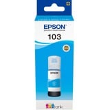 Epson 103 EcoTank Cyan ink bottle (WE), Inchiostro Originale, Ciano, Epson, L5190, L3156, L3151, L3150, EcoTank L3110, 65 ml, Indonesia
