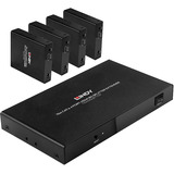 Lindy Splitter Extender HDMI 4K60 a 4 porte, Splitter HDMI Nero