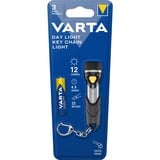 VARTA Day Light Key Chain LED Flashlight (incl. anello portachiavi e 1x batteria AAA Longlife Power, antiurto) argento/nero per la casa, tutti i giorni, interruzioni di corrente, Torcia elettrica Nero/Argento, antiurto) argento/nero per la casa, tutti i giorni, interruzioni di corrente, Torcia portachiavi, Alluminio, Nero, ABS sintetico, Alluminio, Gomma, LED, 1 lampada(e), 12 lm