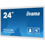 iiyama TW2424AS-W1 visualizzatore di messaggi Pannello piatto per segnaletica digitale 60,5 cm (23.8") Wi-Fi 250 cd/m² 4K Ultra HD Nero Touch screen Processore integrato Android 24/7, Public Display bianco, Pannello piatto per segnaletica digitale, 60,5 cm (23.8"), 1920 x 1080 Pixel, Wi-Fi, 24/7