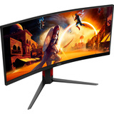 AOC G4 CU34G4 Monitor PC 86,4 cm (34") 3440 x 1440 Pixel Wide Quad HD LED Nero, Rosso, Monitor di gioco Nero (opaco), 86,4 cm (34"), 3440 x 1440 Pixel, Wide Quad HD, LED, 1 ms, Nero, Rosso