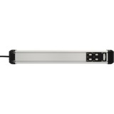 Brennenstuhl Multipresa Premium-Protect-Line 6 vie, Ciabatta Nero/alluminio