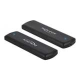 DeLOCK 42633 contenitore di unità di archiviazione Box esterno SSD Nero M.2, Disk enclosure Nero, Box esterno SSD, M.2, PCI Express, SATA, 10 Gbit/s, Collegamento del dispositivo USB, Nero