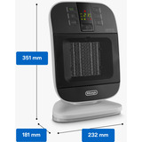 DeLonghi Termoventilatore HFX60V20 Nero/Bianco