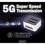 Digitus Docking station per HDD SATA doppio argento/Nero