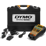 Dymo Rhino 6000+ Etichettatura industriale con custodia | Etichettatrice ricca di funzioni con connessione al PC, Stampa etichette ABC, Termica diretta, Cablato, Giallo