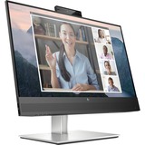 HP E24mv G4 FHD Conferencing Monitor, Monitor LED Nero/Argento, 60,5 cm (23.8"), 1920 x 1080 Pixel, Full HD, LCD, 5 ms, Nero