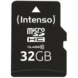 Intenso 32GB MicroSDHC Classe 10, Scheda di memoria 32 GB, MicroSDHC, Classe 10, 25 MB/s, Resistente agli urti, A prova di temperatura, Resistente all’acqua, A prova di raggi X, Nero