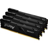 Kingston FURY FURY Beast 64GB 3200MT/s DDR4 CL16 DIMM (Kit da 4) Black, Memoria Nero, 64 GB, 4 x 16 GB, DDR4, 288-pin DIMM