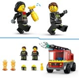 LEGO City 60463 Autopompa con Scala, Camion Giocattolo dei Pompieri con 2 Minifigure, Giochi Educativi per Bambini da 4 Anni, Giochi di costruzione Camion Giocattolo dei Pompieri con 2 Minifigure, Giochi Educativi per Bambini da 4 Anni, Set da costruzione, 4 anno/i, Plastica, 82 pz, 315 g