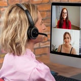 Lindy L118 Cuffia da ufficio wireless con stazione di ricarica, Headset Nero