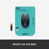 Logitech M190 mouse Ambidestro RF Wireless Ottico 1000 DPI Nero/Blu, Ambidestro, Ottico, RF Wireless, 1000 DPI, Blu