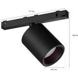 Philips Hue Faretto cilindrico Perifo, Lampada Nero, Philips Hue White and Color ambiance Faretto cilindrico Perifo, Faretto luminoso intelligente, Bluetooth/Zigbee, Nero, LED integrato, Metallo, Lampadina/e non sostituibile/i