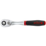 Wiha Cricchetto reversibile 1/4", pulsante e blocco a sfera, Pistola Nero/Rosso