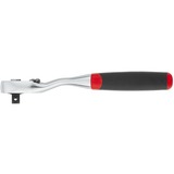 Wiha Cricchetto reversibile 1/4", pulsante e blocco a sfera, Pistola Nero/Rosso