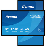 iiyama ProLite T5529AS-B1AG, Monitor LED Nero (opaco), Design chiosco, 138,7 cm (54.6"), LED, 3840 x 2160 Pixel, Wi-Fi, 24/7