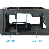 Chieftec CN-01B-OP computer case Cubo Nero, Alloggio a cubo Nero, Cubo, PC, Nero, Mini-ITX, SPCC, Casa/ufficio