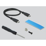 DeLOCK 42000 contenitore di unità di archiviazione Nero M.2, Disk enclosure Nero, M.2, M.2, Collegamento del dispositivo USB, Nero