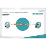 Digitus Cavo di posa professionale Cat.7 S/FTP semplice, Cca arancione 