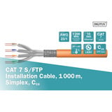 Digitus Cavo di posa professionale Cat.7 S/FTP semplice, Cca arancione 