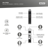 Digitus DN-170094 OnLine, UPS Nero