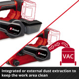 EINHELL Professional Akku-Bandschleifer TP-BS 18/457 Li BL - Solo, 18Volt, Levigatrice a nastro rosso/Nero