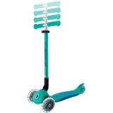 GLOBBER Primo Foldable Plus Lights, Scooter turchese/blu scuro