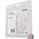 Lindy 40437 clip sicura USB tipo-C Rosa 10 pz, Sicurezza rosso, USB tipo-C, Rosa, 10 pz, 10 g