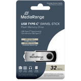 MediaRange USB Type-C 32 GB, Chiavetta USB Nero/Argento