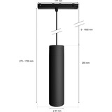 Philips Hue Lampadario cilindrico Perifo Nero, Philips Hue White and Color ambiance Lampadario cilindrico Perifo, Luce a sospensione intelligente, Bluetooth/Zigbee, Nero, LED integrato, Metallo, Multi