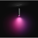Philips Hue Lampadario cilindrico Perifo Nero, Philips Hue White and Color ambiance Lampadario cilindrico Perifo, Luce a sospensione intelligente, Bluetooth/Zigbee, Nero, LED integrato, Metallo, Multi