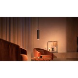 Philips Hue Lampadario cilindrico Perifo Nero, Philips Hue White and Color ambiance Lampadario cilindrico Perifo, Luce a sospensione intelligente, Bluetooth/Zigbee, Nero, LED integrato, Metallo, Multi