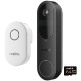 Reolink D340B sistema per video-citofono 4 MP Nero, Campanello per porte 4 MP, 2048 x 2048 Pixel, CMOS, 25,4 / 3,11 mm (1 / 3.11"), 15 fps, 180°