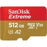 SanDisk Extreme 512 GB MicroSDHC UHS-I Classe 10, Scheda di memoria 512 GB, MicroSDHC, Classe 10, UHS-I, 190 MB/s, 130 MB/s