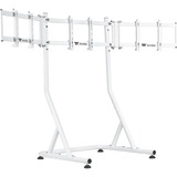 Thermaltake Supporto triplo per monitor Snow, per cockpit simulatore di guida GR500, Base per monitor bianco