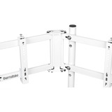 Thermaltake Supporto triplo per monitor Snow, per cockpit simulatore di guida GR500, Base per monitor bianco
