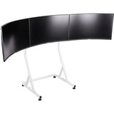 Thermaltake Supporto triplo per monitor Snow, per cockpit simulatore di guida GR500, Base per monitor bianco