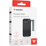 Verbatim Pocket SSD 1 TB USB tipo-C 3.2 Gen 2 (3.1 Gen 2) Nero, Grigio, Disco a stato solido Nero/grigio, 1 TB, USB tipo-C, 3.2 Gen 2 (3.1 Gen 2), 1000 MB/s, 10 Gbit/s, Nero, Grigio