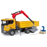bruder Scania Super 560R camion da cantiere con gru e 2 pallet, Veicolo modello 