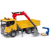 bruder Scania Super 560R camion da cantiere con gru e 2 pallet, Veicolo modello 