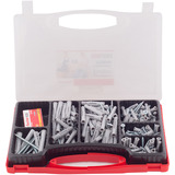 fischer EASY Box tasselli universali UX con viti, Tassello grigio chiaro